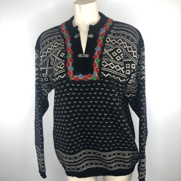 Dirdalstrikk Other - VINTAGE Nordic V neck Sweater 52 XL WOOL